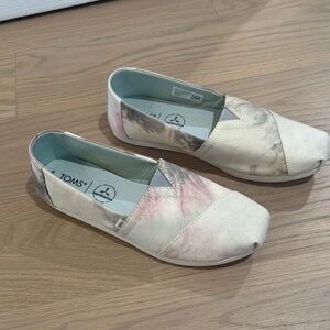 TOMS Pastel Tie-Dye Canvas Slip-Ons